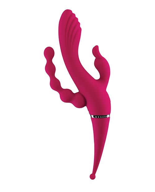 Gender X Four by Four Vibrator - Burgundy - Image 3