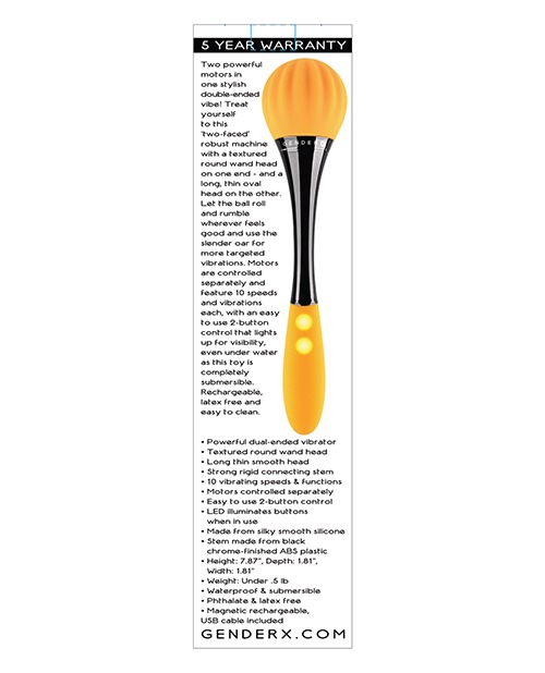 Gender X Sunflower Double Ended Vibe - Yellow - Image 2