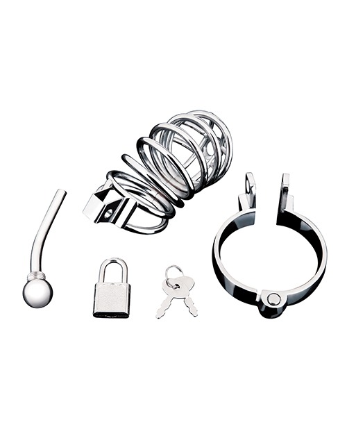 Blue Line Urethral Play Cage - Silver - Image 4