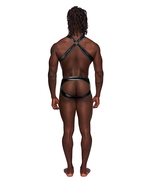 Fetish Uranus Nylon Spandex Moonshine Harness Brief Black S/M - Image 3
