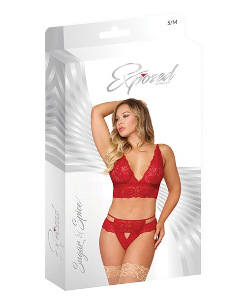 Sugar & Spice Bra & Panty Red S/M - Image 4
