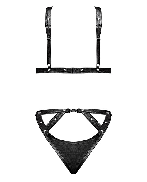 Lust Contessa Cupless Strappy Brazilian Teddy Black S/M - Image 5