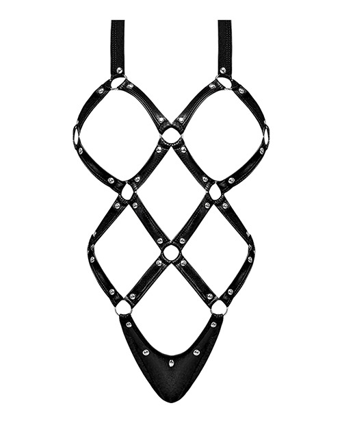 Lust Contessa Cupless Strappy Brazilian Teddy Black S/M - Image 4