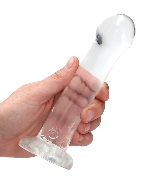 Shots RealRock Crystal Clear 7" Dildo - Transparent - Image 4