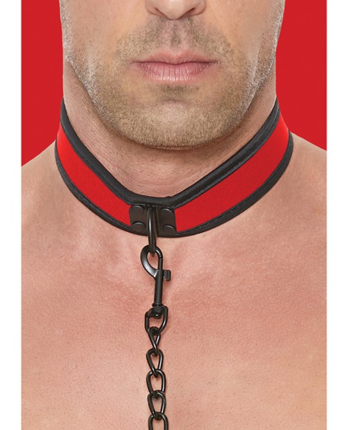 Shots Ouch Puppy Play Puppy Collar w/Leash - Red - Image 5