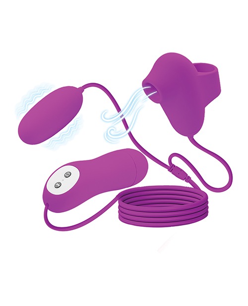 Pretty Love Suction & Vibro Bullets - Fuchsia - Image 4