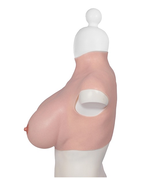 XX-DREAMSTOYS Ultra Realistic H Cup Breast Form Extra Large - Ivory - Image 4