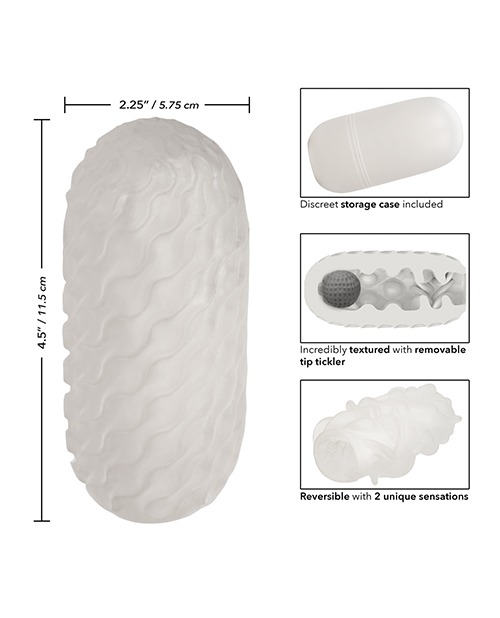 Boundless Reversible Squishy Ball Stroker - Smoke - Image 4