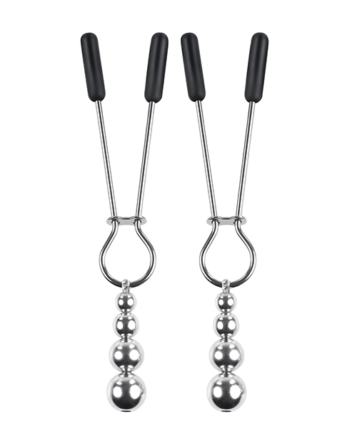 Selopa Beaded Nipple Clamps - Silver - Image 3