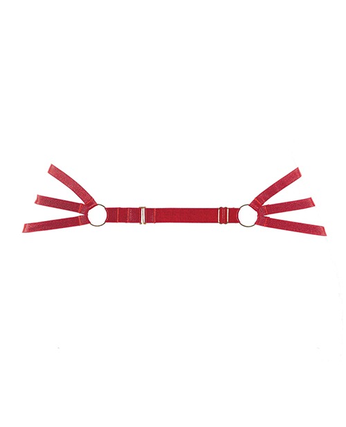 Adore Femme Fatale Waist Harness w/Detachable Garters Red O/S - Image 5