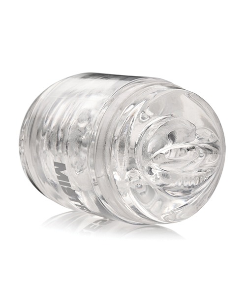 Curve Toys Mistress Double Shot Mini Masturbator Mouth & Pussy - Clear - Image 2