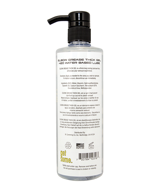 Elbow Grease H2O Classic/Thick Gel - 16 oz Pump - Image 2