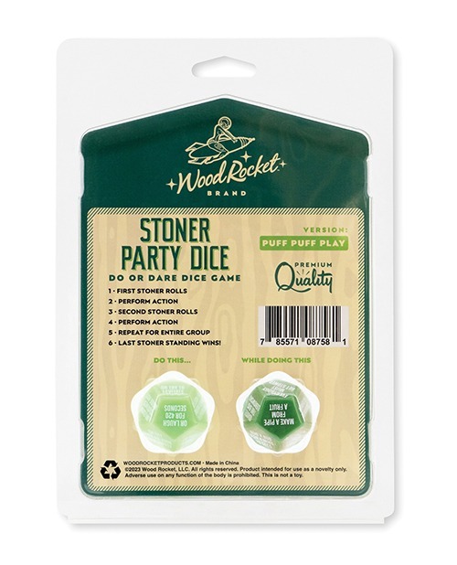 Wood Rocket Stoner Party Dice Game - Green - Image 4