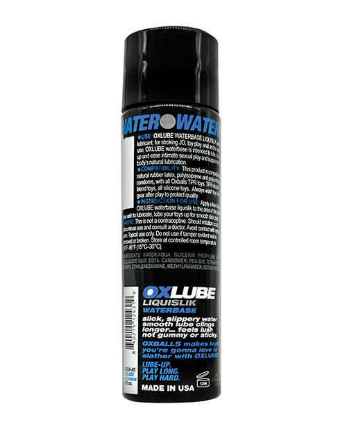 Ox Balls OXLube Liquislik Waterbase - 8.5 oz - Image 2