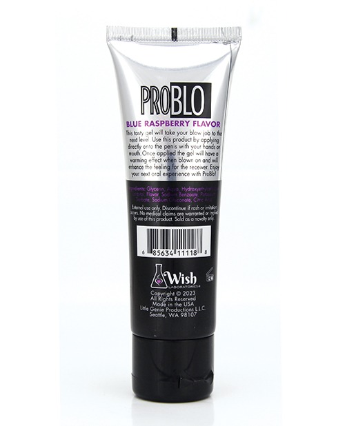 Pro Blo Oral Pleasure Gel - 1.5 oz Blue Raspberry - Image 2