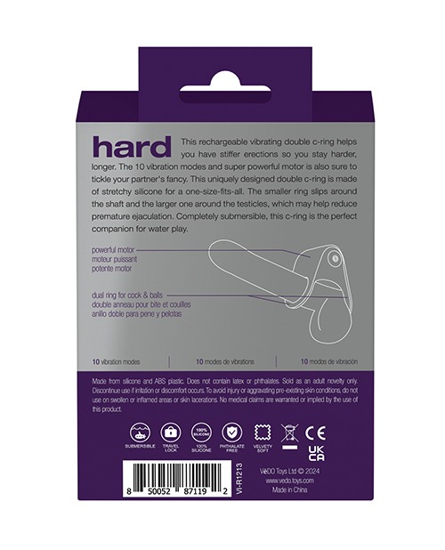 VeDo Hard Rechargeable C-Ring - Purple - Image 5