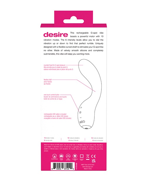 VeDo Desire Rechargeable G-Spot Vibe - Pink - Image 5