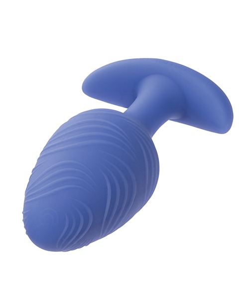 Cheeky Glow in the Dark Vibrating Butt Plug - Large Blue - Image 3