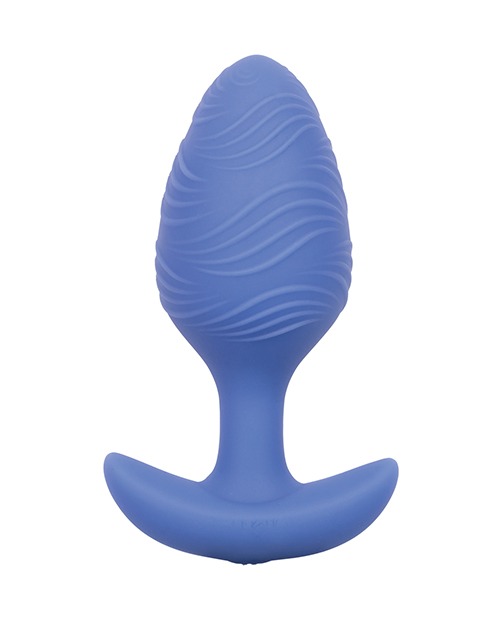 Cheeky Glow in the Dark Vibrating Butt Plug - Large Blue - Image 2