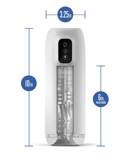 Blush M for Men Robo Bator Powered Vibrating Stroker - White - Image 3