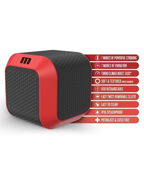 Blush M for Men SlamBox Thrusting & Rotating Stroker - Red - Image 2