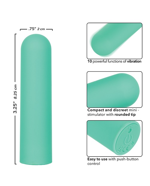 Turbo Buzz Rounded Bullet Stimulator - Green - Image 5