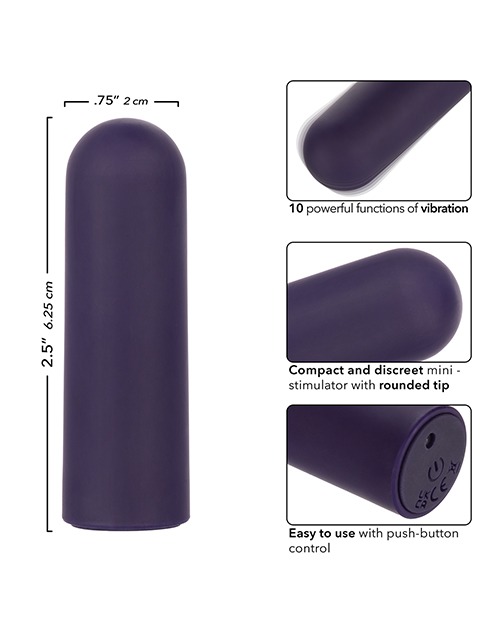 Turbo Buzz Rounded Mini Bullet Stimulator - Purple - Image 5
