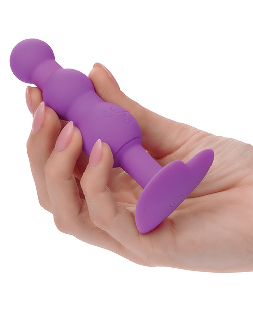 First Time Vibrating Triple Beaded Anal Probe - Purple - Image 4