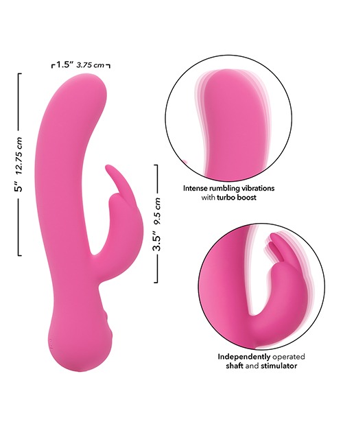 First Time Rechargeable Rabbit Vibrator - Pink - Image 5