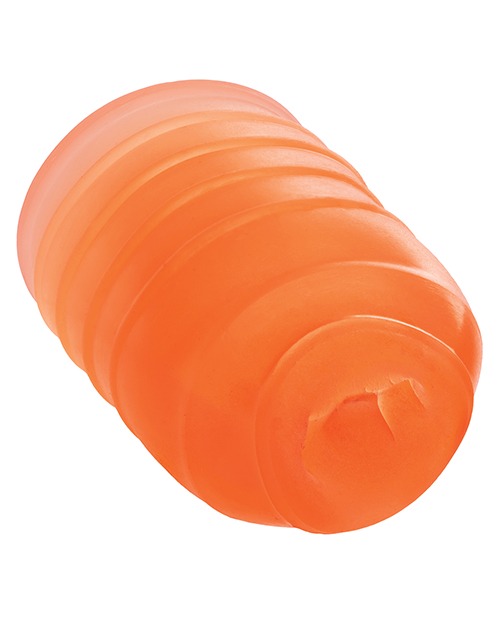 Pop Sock Ribbed Masturbator - Orange - Image 5