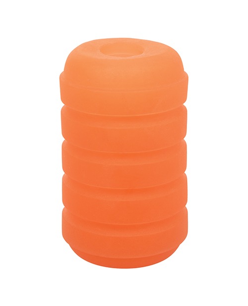 Pop Sock Ribbed Masturbator - Orange - Image 2