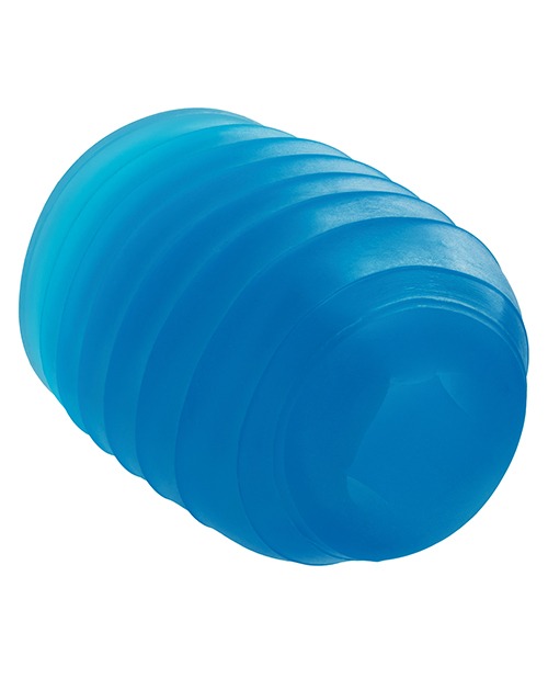 Pop Sock Ribbed Masturbator - Blue - Image 5
