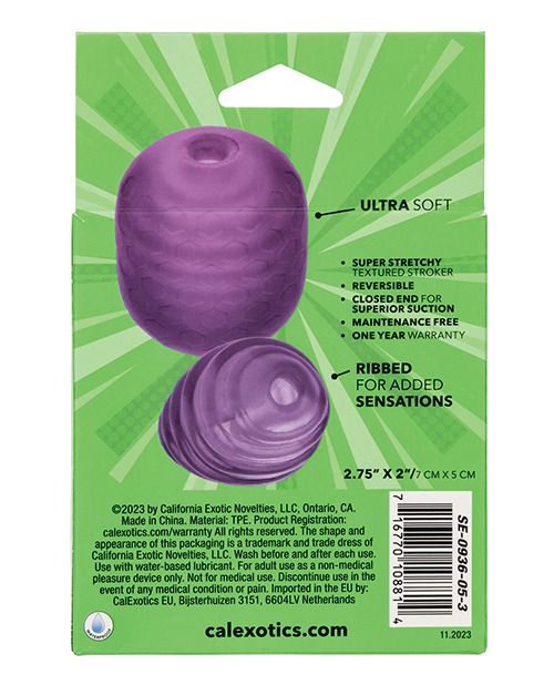 Pop Sock Textured Masturbator - Purple - Image 4