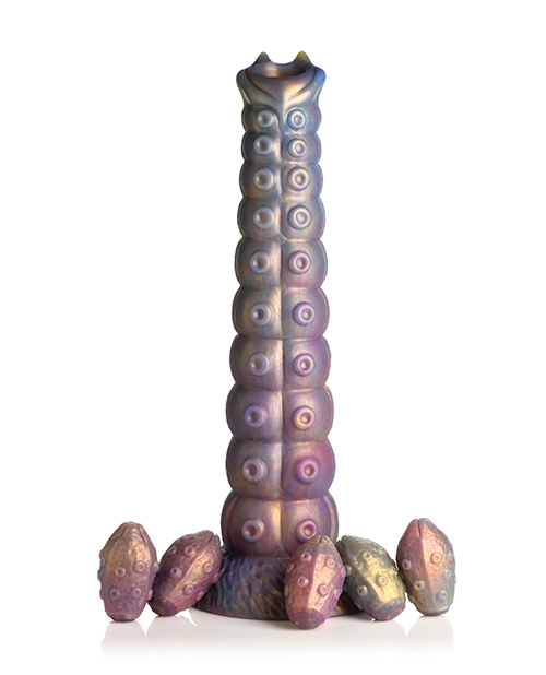 Creature Cocks Deep Invader Tentacle Ovipositor Silicone Dildo w/Eggs - Multi Color - Image 2