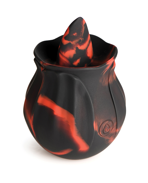 Bloomgasm The Rose Fondle 10X Massaging Clit Stimulator - Black - Image 2