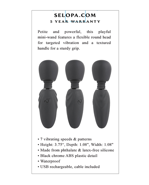 Selopa Buzz One Out Mini Wand - Black - Image 5