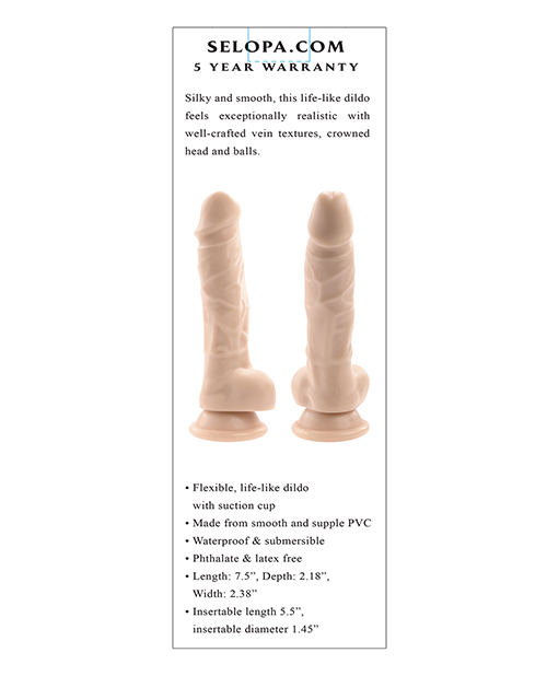 Selopa 6" Lifelike Dildo - Light - Image 5