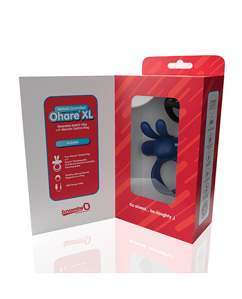 Screaming O Ohare Remote Controlled Vibrating Ring - XL Blue - Image 4