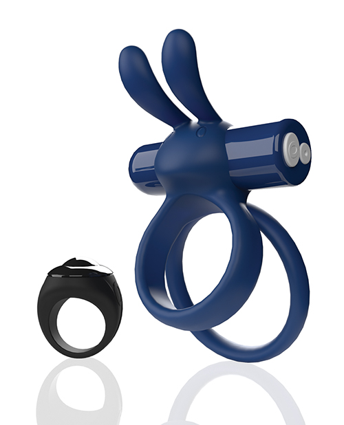 Screaming O Ohare Remote Controlled Vibrating Ring - XL Blue - Image 3