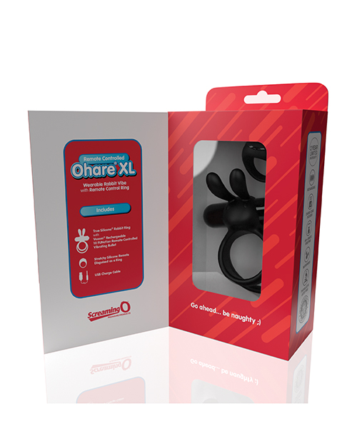 Screaming O Ohare Remote Controlled Vibrating Ring - XL Black - Image 4