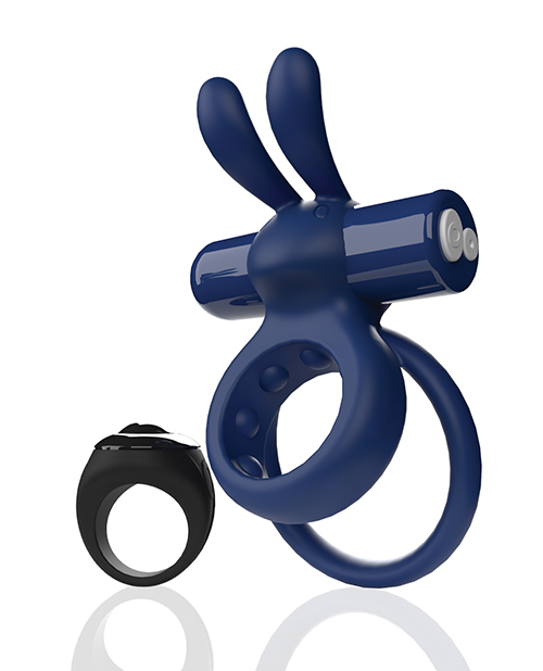 Screaming O Ohare Remote Controlled Vibrating Ring - Blue - Image 3