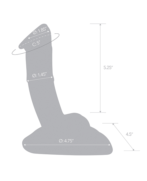 Glas 7.5" Rideable Standing Cock w/Stability Base - Image 5