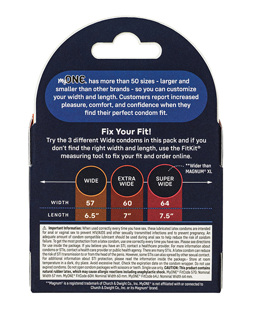 My One Large Sampler Condoms - Pack of 3 - Image 2