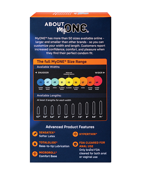 My One Extra Wide Condoms - Pack of 10 - Image 3