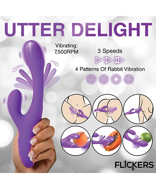 Inmi Tri-Flick Flicking Rabbit Vibrator - Purple - Image 5