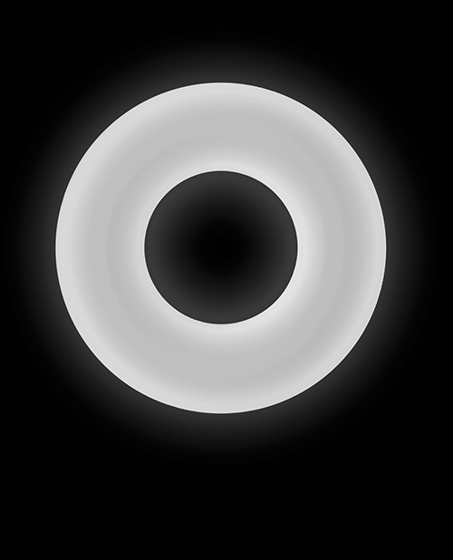 Firefly Glow in the Dark Bubble Cock Ring - Large, White - Image 3