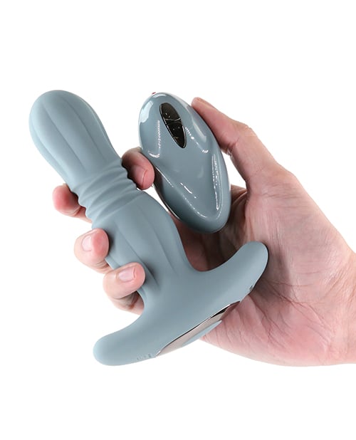 Renegade Gemini Anal Plug Vibrator w/Remote - Gray - Image 4