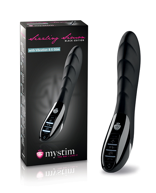 Mystim Sizzling Simon eStim Vibrator Black Edition - Black - Image 2