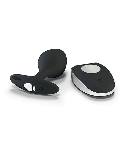 Mystim Rocking Force Silicone Buttplug Small - Black - Image 3