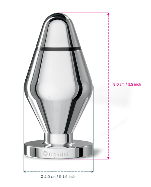 Mystim Little John Buttplug Small Aluminum - Silver - Image 6
